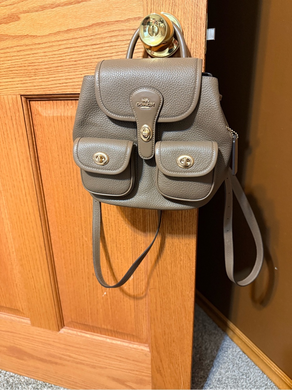 Coach Pebbled Leather Mini Backpack - Picture 2 of 2